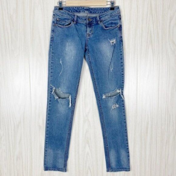The Limited | Distressed Slim Boyfriend Jeans Size 2 - Picture 1 of 7